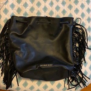Black adjustable Victoria Secrets bag/backpack